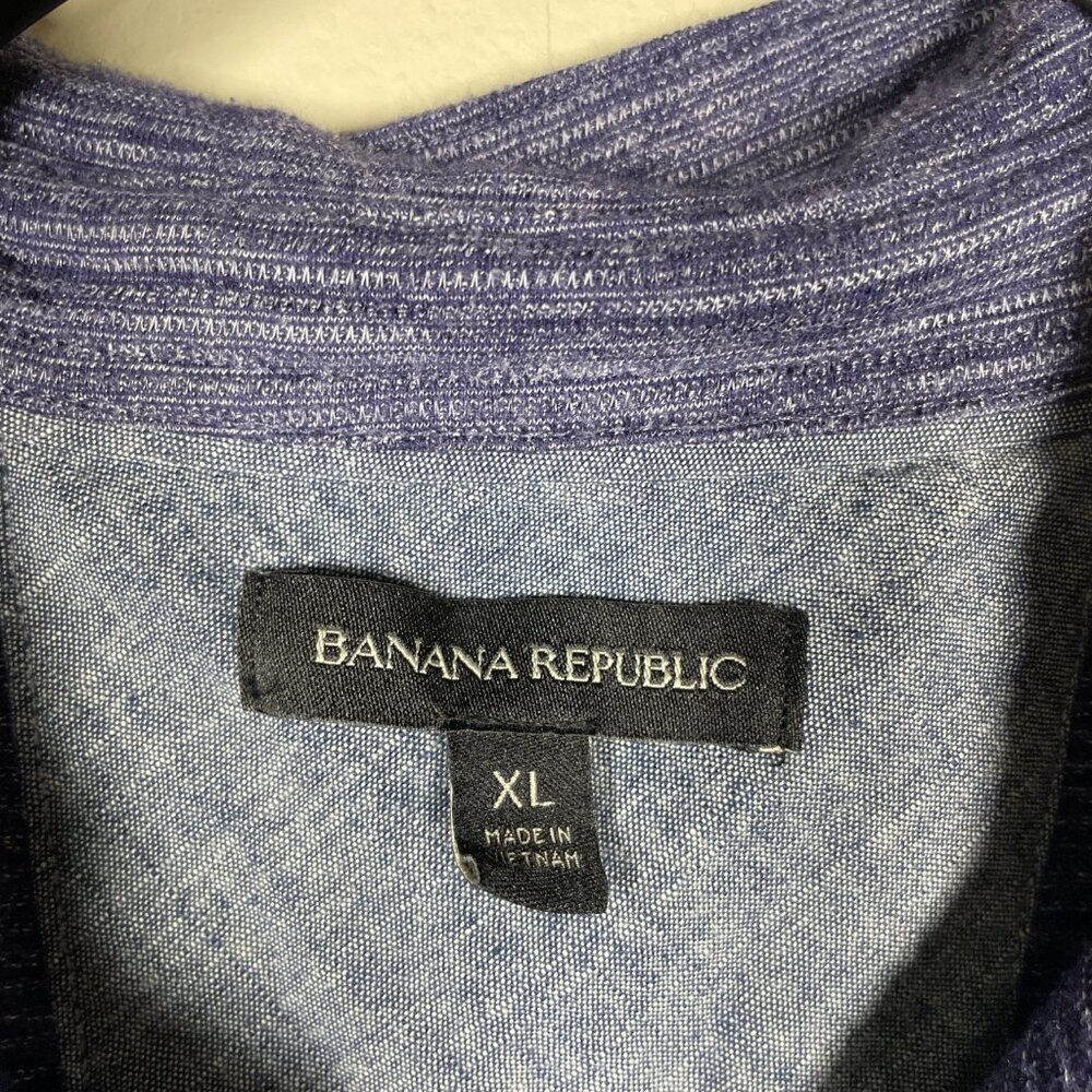Banana Republic Men's Navy Polo Cotton Blend XL Preppy! - Picture 2 of 5